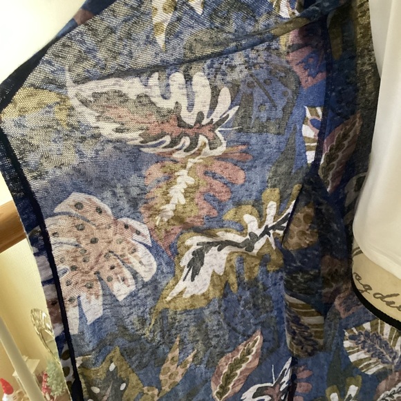 G.I.L.I. from QVC tropical print lightweight knit duster sz M - Picture 5 of 6